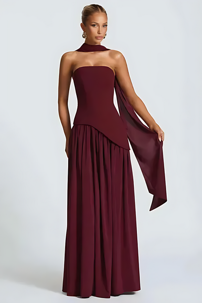 Amélie™ - Robe longue élégante avec fente latérale