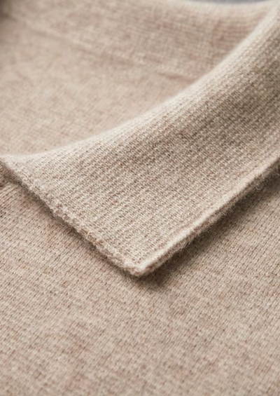 Théo™ - Polo Cardigan en Laine Mérinos Extra-Fine à Fermeture Éclair