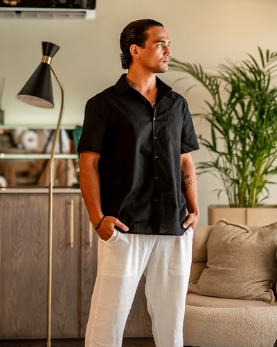 Maxence™ - Chemise en Lin à Manches Courtes