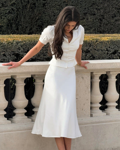 Élodie™ - Ensemble “Pearl” en Satin Lumineux