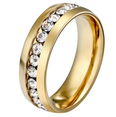 Bague Diamond Band en acier titane