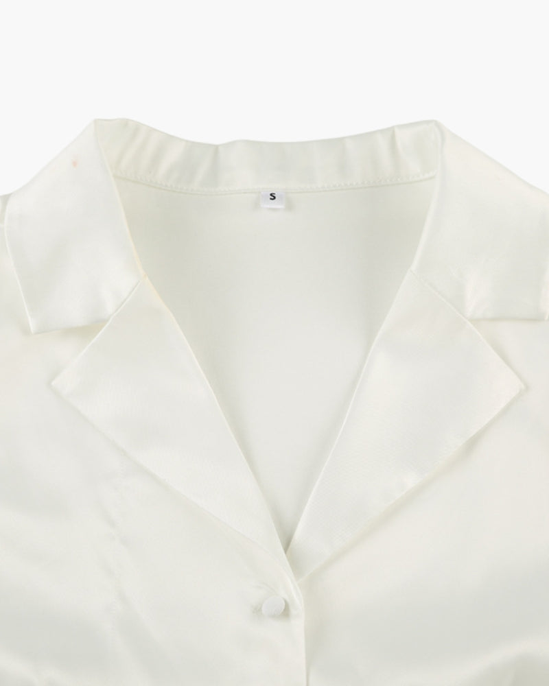 Élodie™ - Ensemble “Pearl” en Satin Lumineux