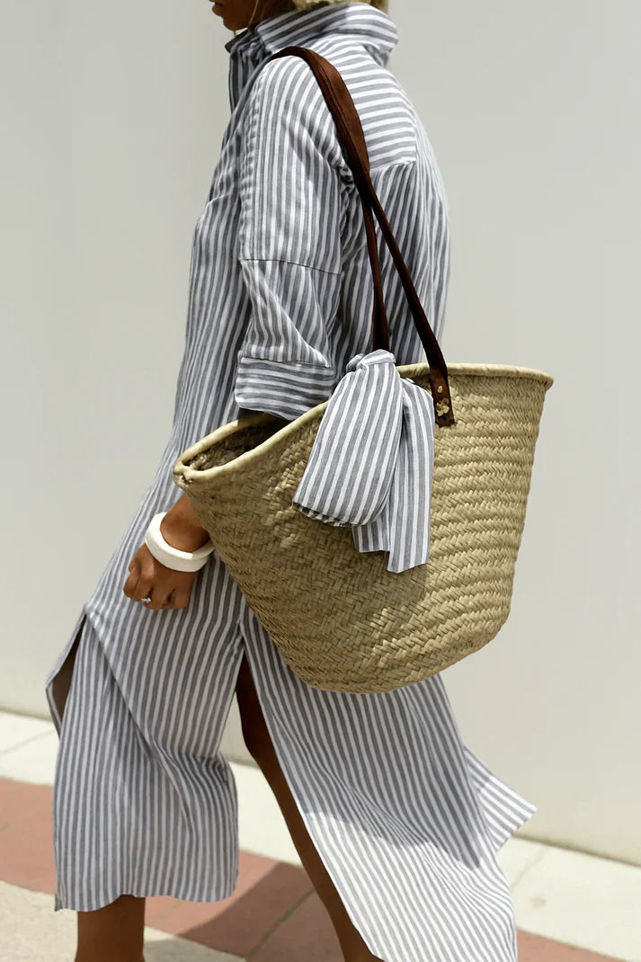 Léonie™ - Robe légère à rayures du quotidien