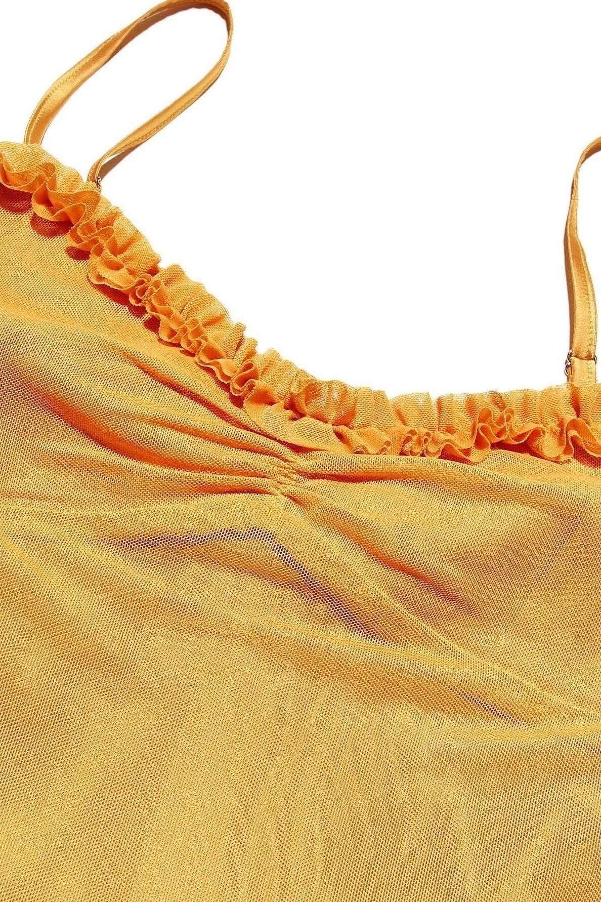 Éléna™ - Robe longue à volants et drapé élégant