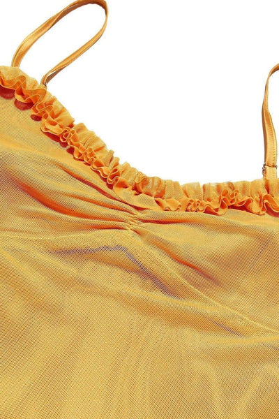 Éléna™ - Robe longue à volants et drapé élégant