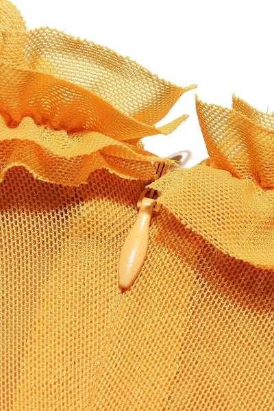 Éléna™ - Robe longue à volants et drapé élégant