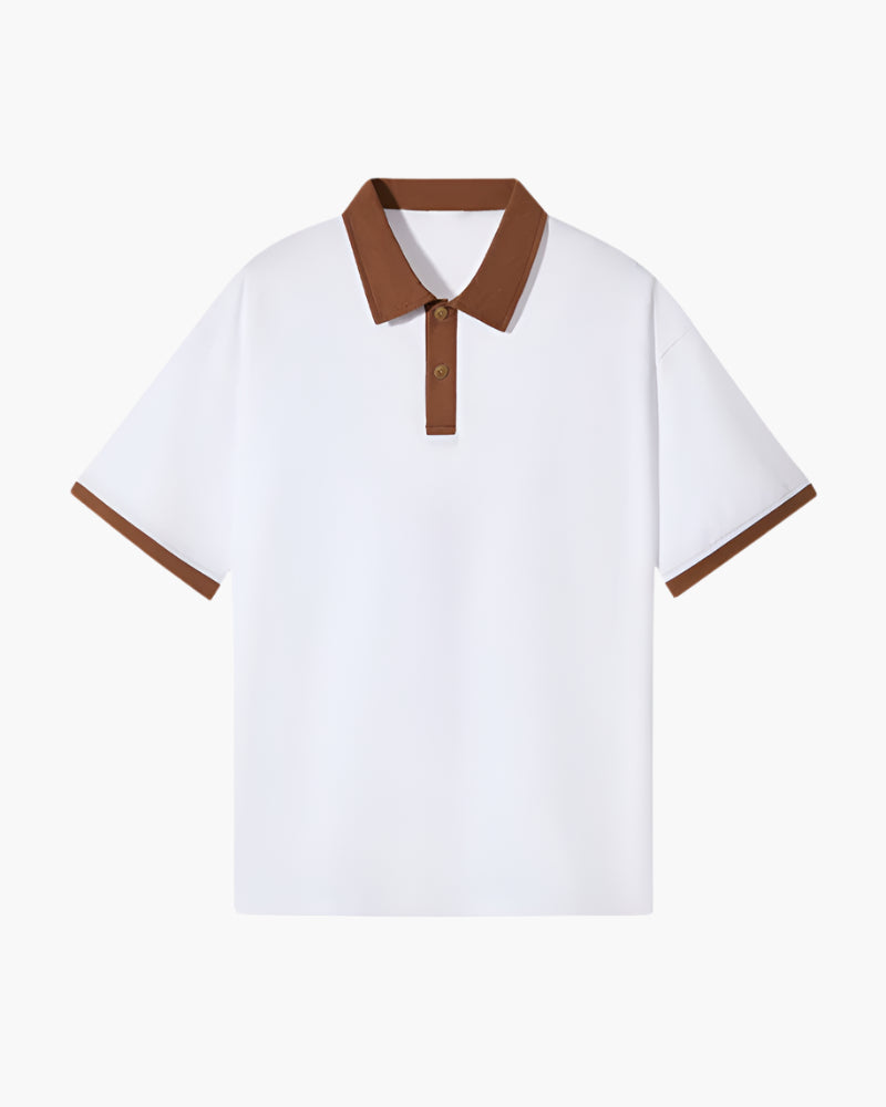 Léo™ - Polo “Como” à Col Contrasté