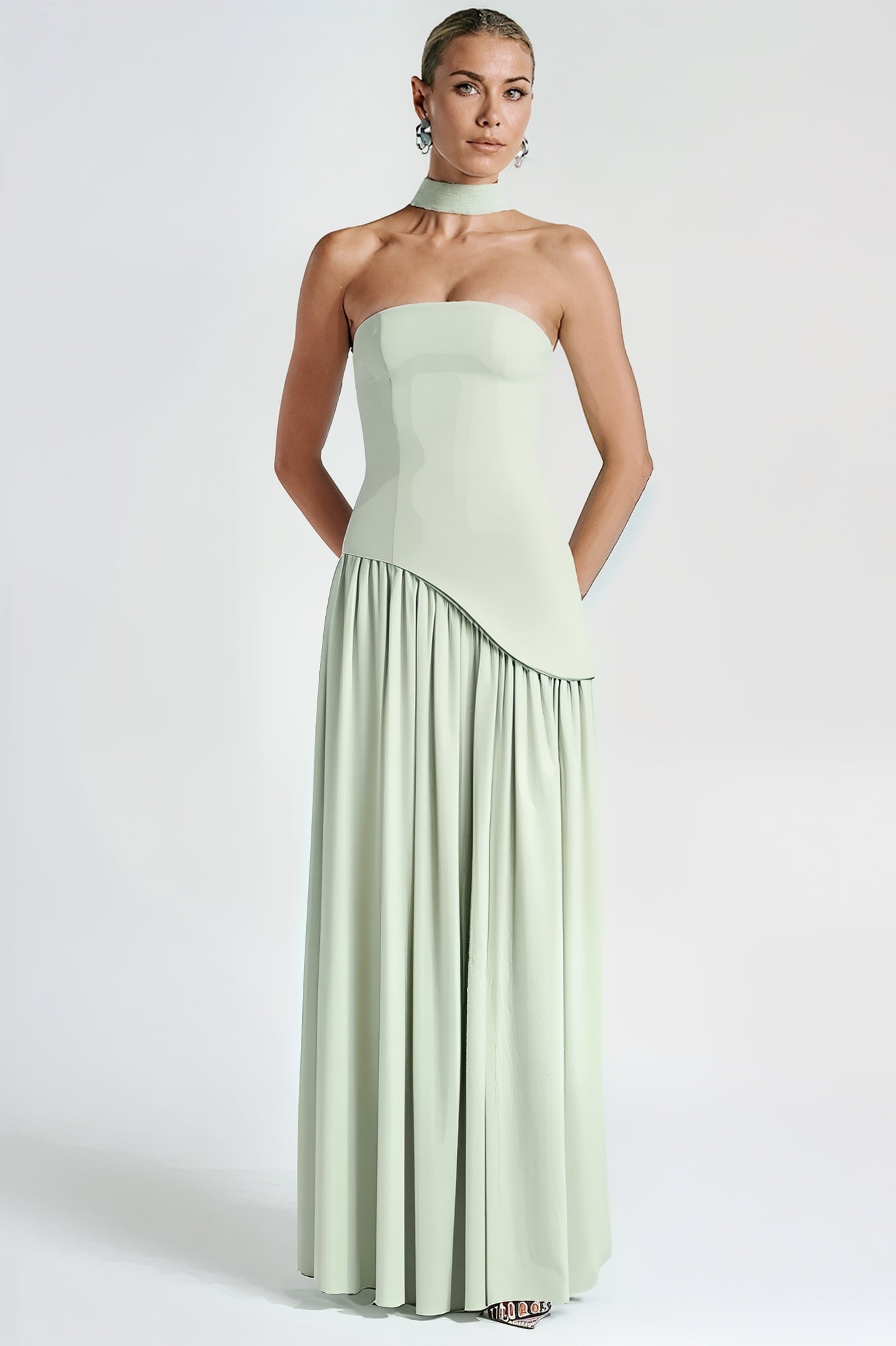 Amélie™ - Robe longue élégante avec fente latérale