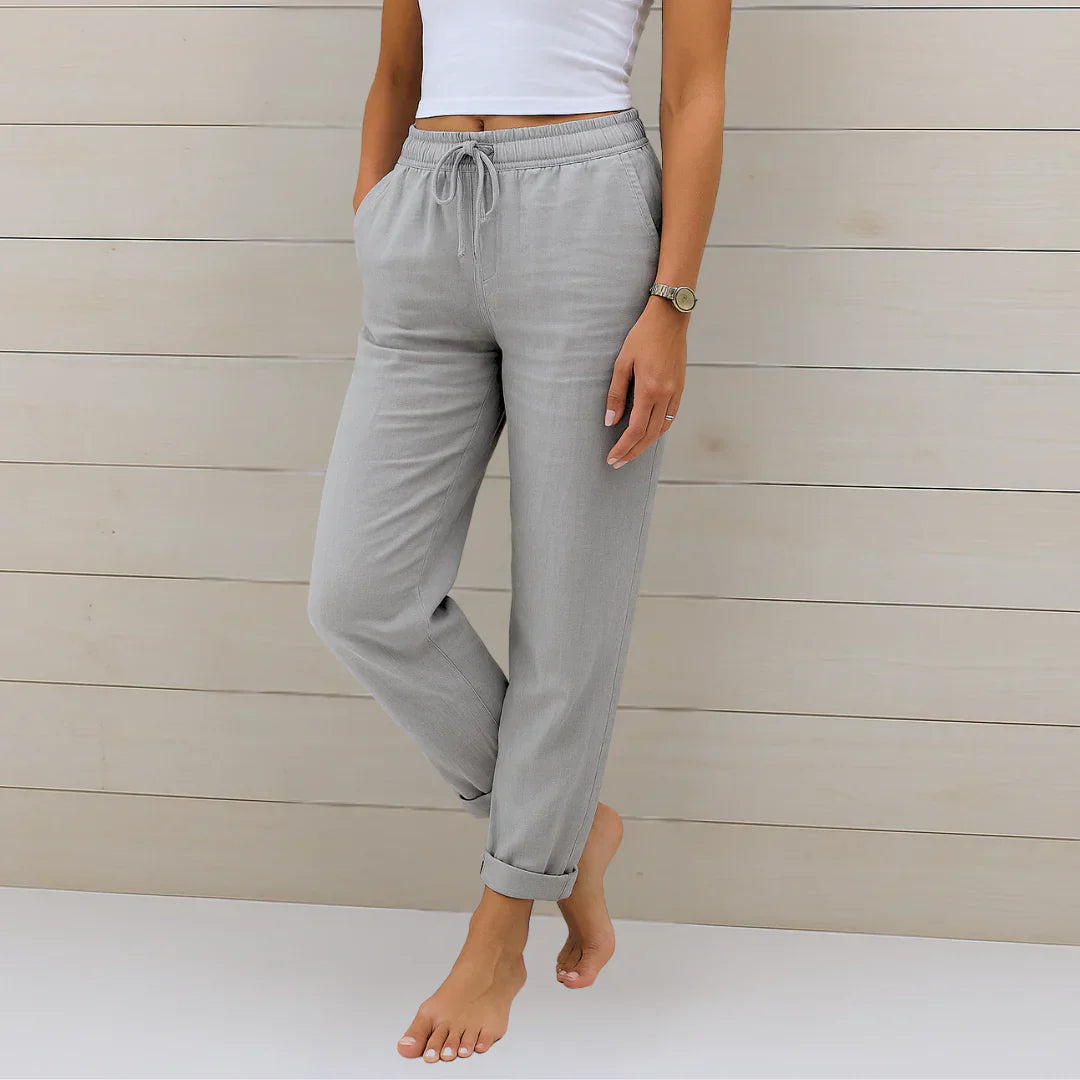 Solène™ - Pantalon en lin chic et décontracté