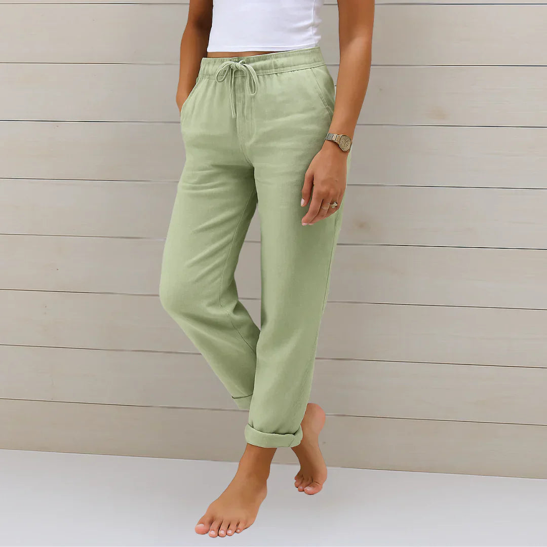 Solène™ - Pantalon en lin chic et décontracté