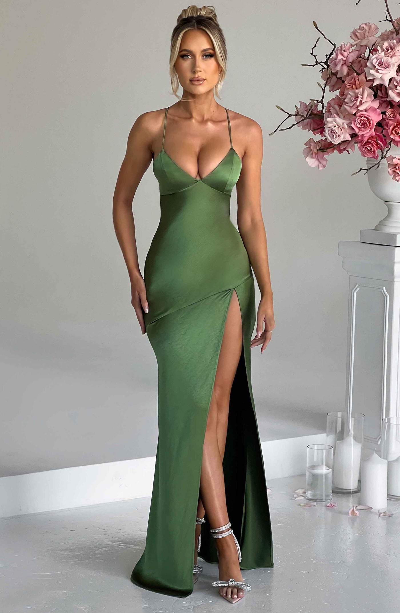 Aurélie™ - Robe longue en satin élégante