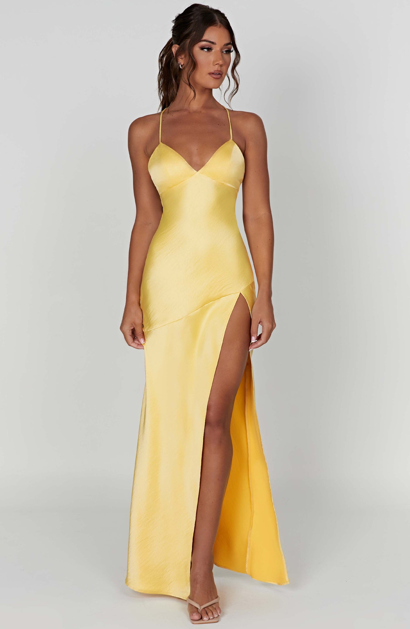 Aurélie™ - Robe longue en satin élégante