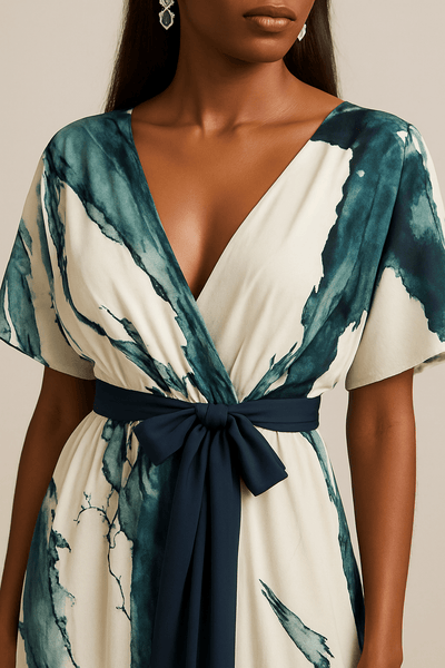 Noa™ - Robe longue à imprimé aquarelle