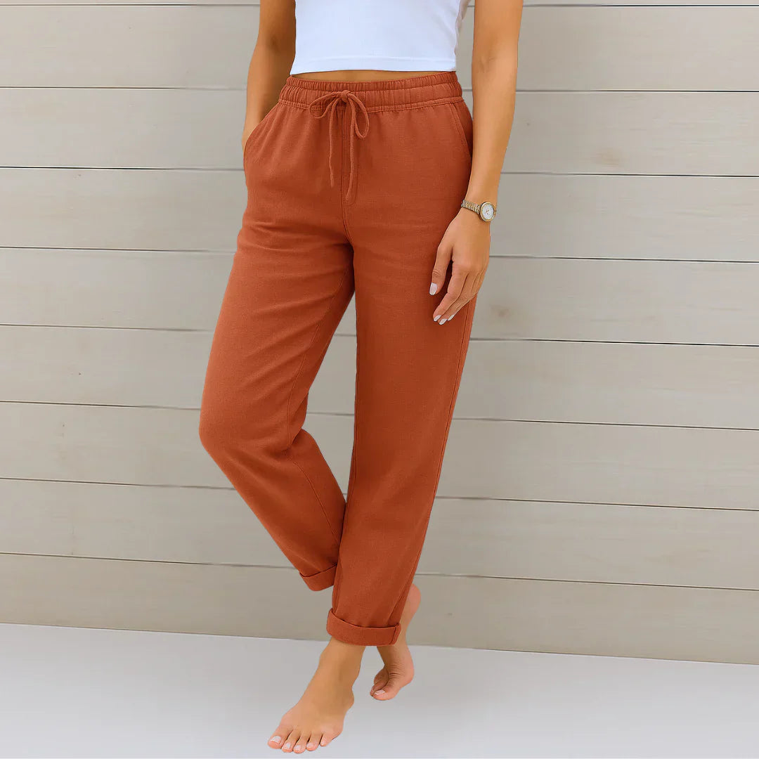 Solène™ - Pantalon en lin chic et décontracté
